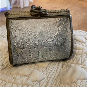 Glass mini clutch bag